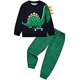 Latnnut Toddler Boy Clothes Fall Winter Outfit Long Sleeve Animal Printed Top and Pants Set 2 Piece Sweatsuit 2-7Y
