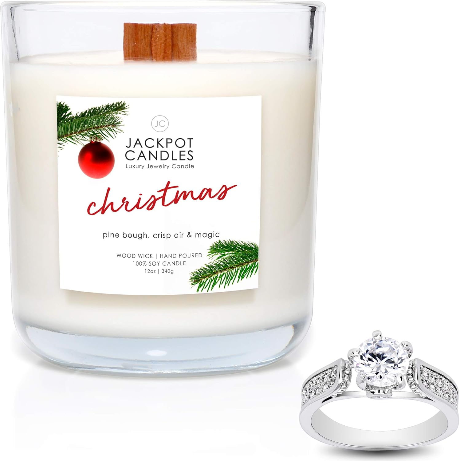 Jackpot Candles Christmas Candle with Ring Inside (Surprise