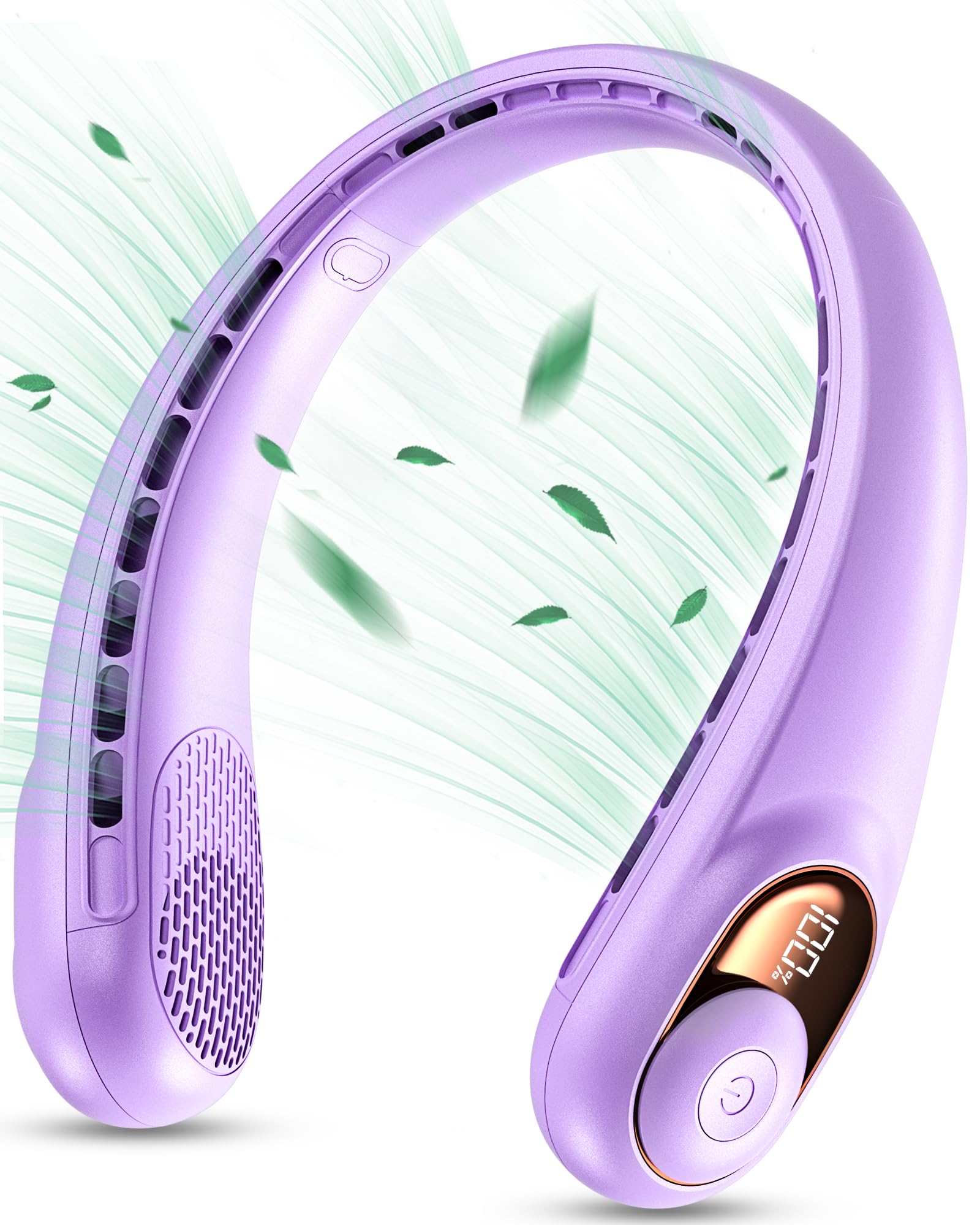 Photo 1 of KIDEE Neck Fan, Bladeless Neck Fans Portable Rechargeable, Upgrade 360° Airflow, 3 Speeds, Headphone Design, 4000mAh Battery Operated Personal Wearable Fan Hands Free for Travel Indoor Outdoor