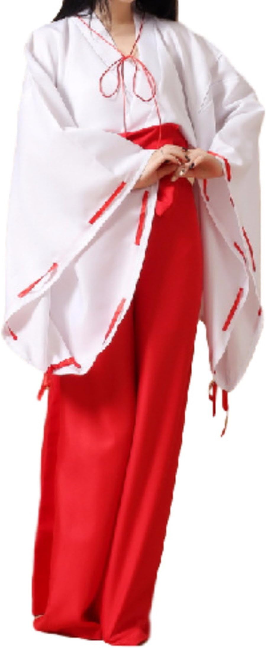 PEPUJP Japanese Shaman Cosplay Costume Kimono Shrine Anime Character Halloween (XL)