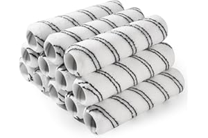 CoatPro Twools Paint Roller, Microfiber Paint Roller Covers 9 Inch (3/8” Nap), 12 Pack, Large Paint Rollers for Painting Walls, Covers for Paint Roller Kit
