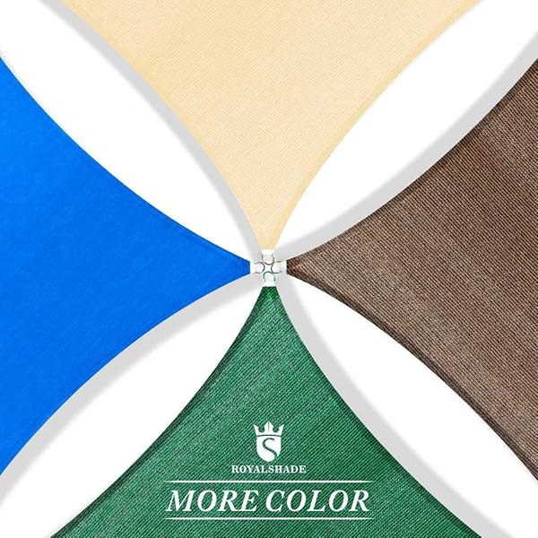 ROYAL SHADE 12′ X 20′ SAND BEIGE RECTANGLE SUN SHADE SAIL RS-SLR, UPF50+ 95% UV BLOCKAGE, 200GSM COMMERCIAL STANDARD HEAVY DUTY, WATER & AIR PERMEABLE CANOPY FABRIC FOR PATIO (WE MAKE CUSTOM SIZES)