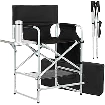 ZIXNEXKOO Tall Makeup Chair 41'', Director Chair 600 lbs Fol