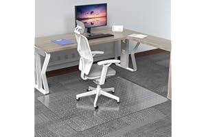 HOMEK Office Chair Mat for Low Pile Carpet, 30" x 48" Transparent Office Desk Chair Mat for Carpeted Floors, Studded Carpet Floors Protector Mat for Home & Offices
