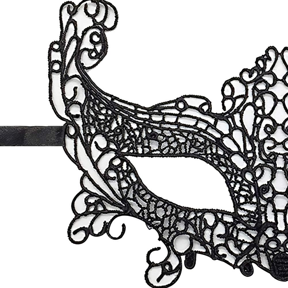 Jamron Women Sexy Black Lace Eye Mask for Masquerade Halloween Party Prom Ball Carnival Dress Mask SN07830 Big Fox - Image 4