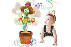 MIAODAM Dancing Cactus Toy Singing, Talking, Repeating Cactus, Funny Electric Dancing Talking Cactus Repeating Toys for Kids, Plush Interactive Toy Figures