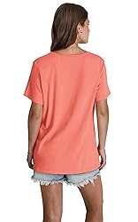 T Shirts for Women Short Sleeve Pleated Oversized