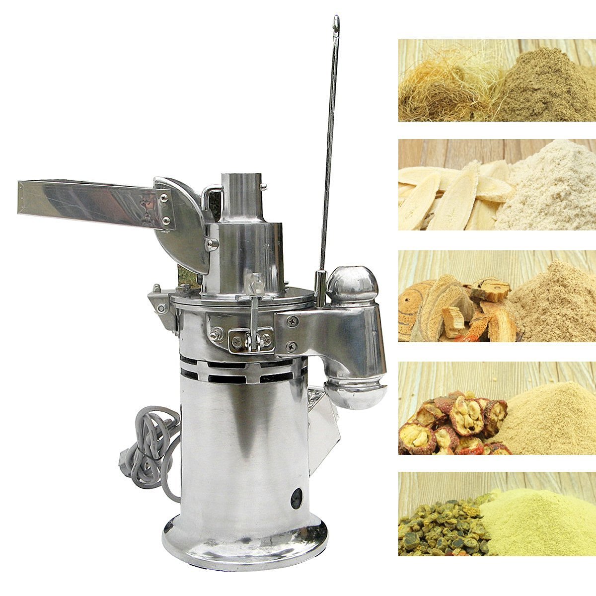 ECOWORTHY 110V Automatic Continuous Hammer Mill Herb Grinder