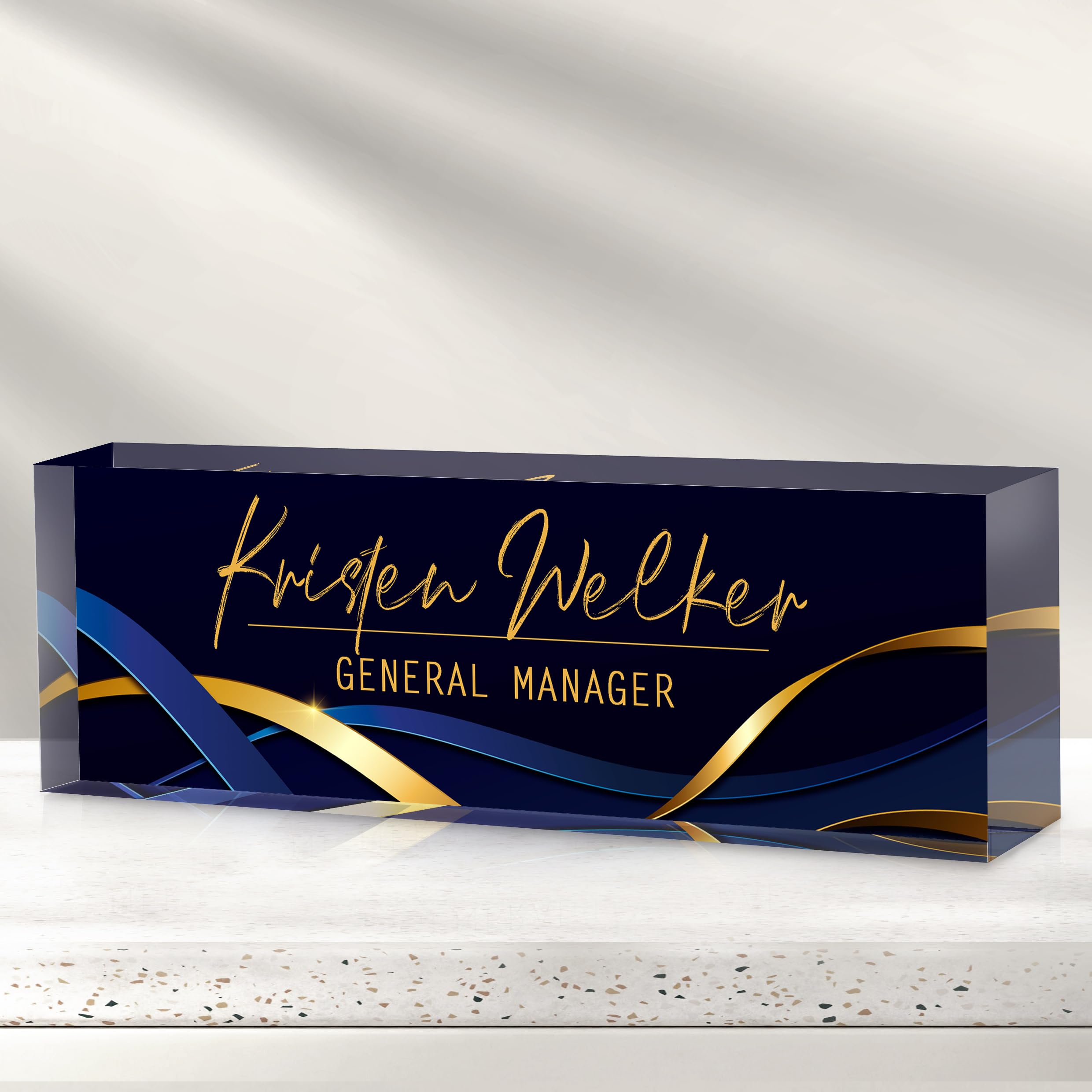 Custom Office Name Plate for Desk - Desk Name Plate
