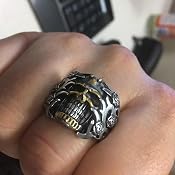 Men's Stainless Steel Skull Ring - Punk Vintage Style Kito Head Design, Silver Or Gold