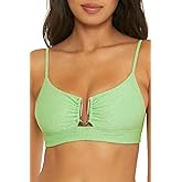 BECCA Womens Glimmer Ballet Bikini Top, Adjustable, Swimwear Separates for Women