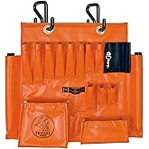 Lineman Tool Board, Aerial Apron, Bucket Truck Tools Organizer with Over 16 Pockets, Tool Organizer for Bucket Trucks and Lineman, Includes Two 2” Bucket Hooks