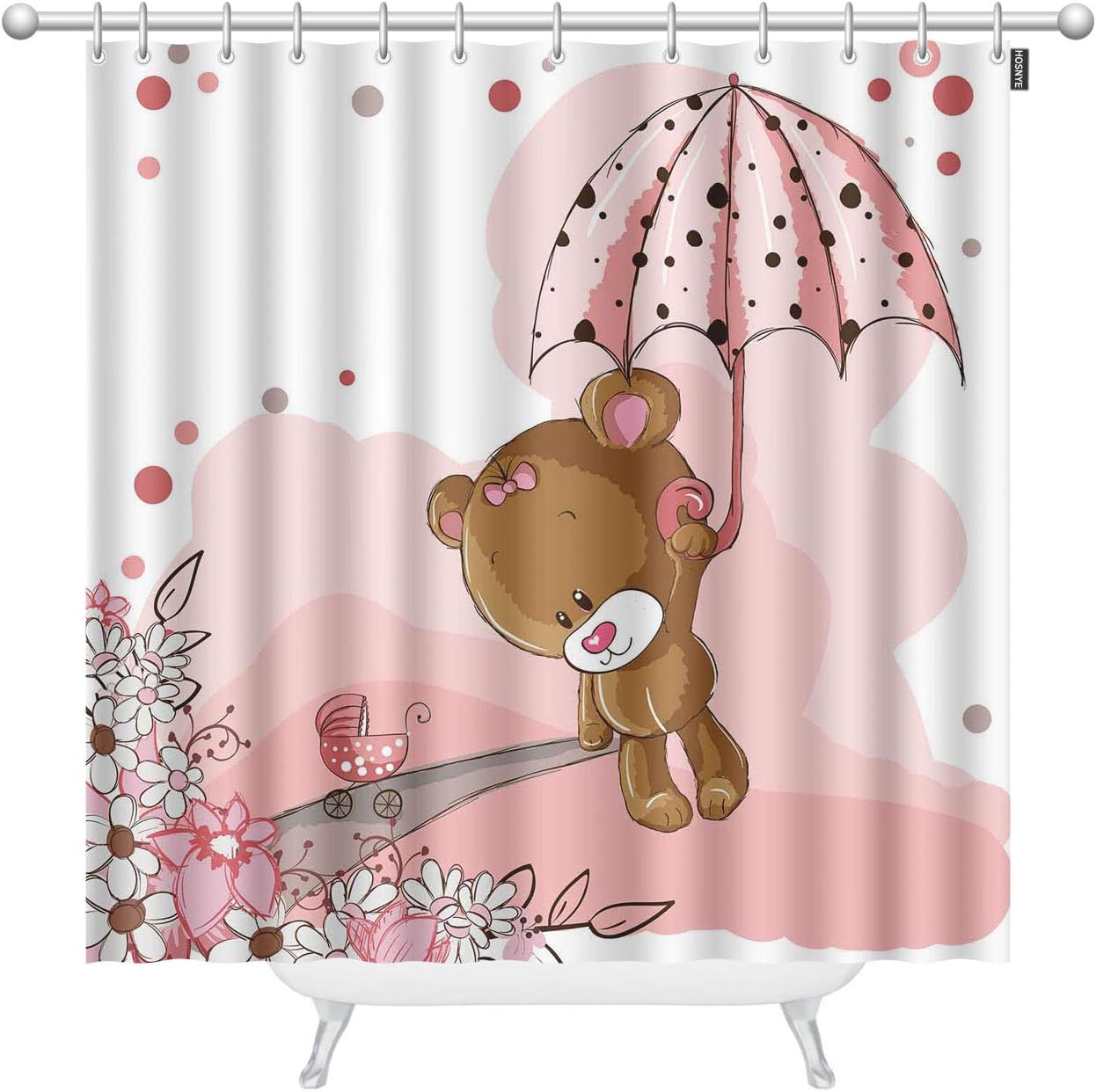 Amazoncom Hosnye Baby Girl Bear And Umbrella Extra Long Fabric Shower Curtain 72 X 96 Inch Baby Shower Flowers Pink Cute Shower Curtains For Bathroom Home Kitchen Amazoncom Hosnye Baby Girl Bear And Umbrella Extra Long Fabric Shower Curtain 72 X 96 Inch Baby Shower Flowers Pink Cute Shower Curtains For Bathroom Home Kitchen