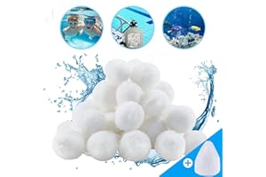 Aitsite 1.5 lbs Pool Filter Balls Eco-Friendly Fiber Filter Media for Swimming Pool Sand Filters (Equals 50 lbs Pool Filter Sand)
