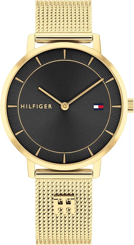 Montre À Mouvement Quartz Deux Aiguilles pour Femme avec Bracelet Milanais en Acier Inoxydable de Couleur Dorée - 1782739