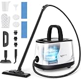Steam Cleaner for Home, 300℉ 58Psi Multipurpose Steamer for Cleaning | 50-Min Runtime, 51oz Large Tank, 1500W Canister Steamer, 17 Accessories for Floor, Grout, Tile, Bathroom, Kitchen