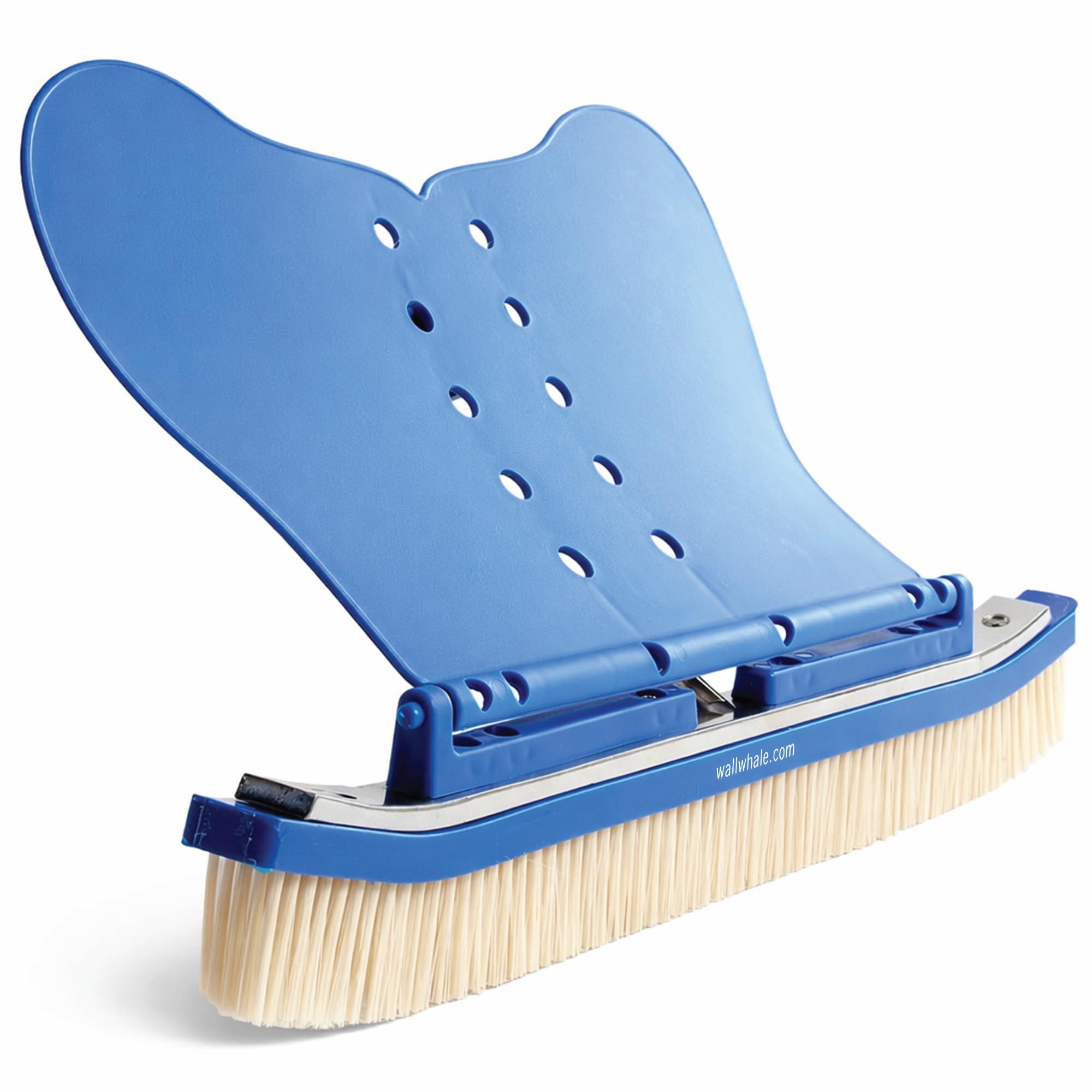 The Wall Whale Classic Wall Whale Swimming Pool Brush, Aluminum, Blue, 18" Wide