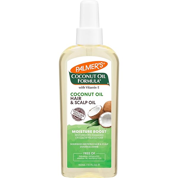 PALMER’S COCONUT OIL MOISTURE BOOST, RESTORATIVE HAIR AND SCALP OIL SPRAY, LASTING HYDRATION AND SHINE FOR DRY OR DAMAGED HAIR, PROMOTES SCALP HEALTH, 5.1 OZ