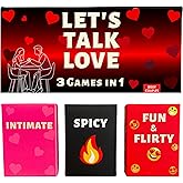 Let's Talk Love | Romantic Couples Games for Adults | 3 Date Night Games to Spice up Your Relationship | for Birthdays, Weddings, Valentines Day & Anniversaries