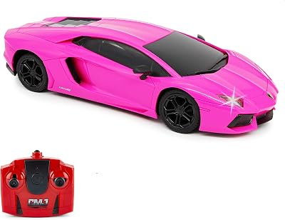 CMJ RC Cars Lamborghini Pink Aventador LP700-4 1:24 2.4GHz Lights