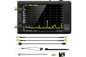 ALIESTFDNO Upgraded TinySA Ultra Spectrum Analyzer, 4.0 Inch 100kHz to 5.3GHz Handheld Frequency Analyzer with 32Gb Card, 2-in-1 Signal Generator 100kHz to 800MHz MF/HF/VHF UHF Input,V0.4.5.1