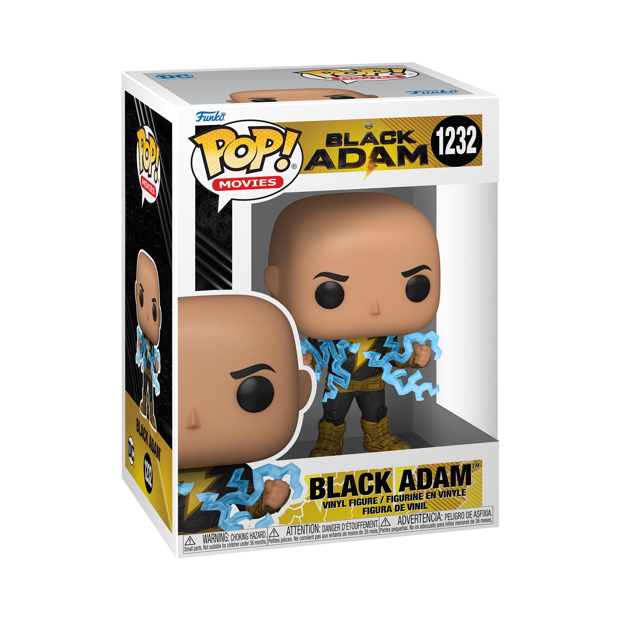 Funko POP! Movies: DC - Black Adam With Lightening Chest - 1/6 Odds for Rare Chase Variant - Collectable Vinyl Figure - Gift Idea - Official Merchandise - Toys for Kids & Adults - Movies Fans