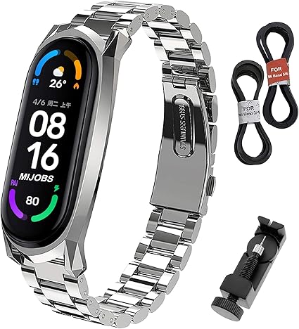 Mijobs Correas de Mi Band 5 Mi Band 6 Bracelet,Wrist Strap Replacement Band para Mi Band 5/6 Correa(No Host)