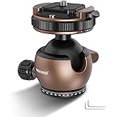 NEEWER Tripod Ball Head Mount Adapter, Low Profile Tripod Head Camera Ball Mount, Quick Lock with 1/4" QR Plate Compatible with PD, 360° Pan 90° Tilt, Max Load 22lb, GM32