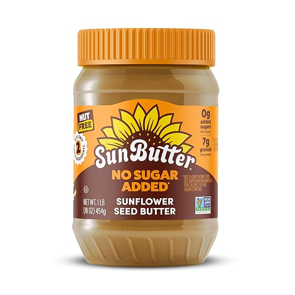 SUNBUTTER NO SUGAR ADDED SUNFLOWER SEED BUTTER, 16...