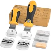 Nicpro 2 PCS Muti-Purpose Razor Blades Scraper Set With 20 Blades Industrial, Adjustable Handle, Cleaning Glass Window Wall P