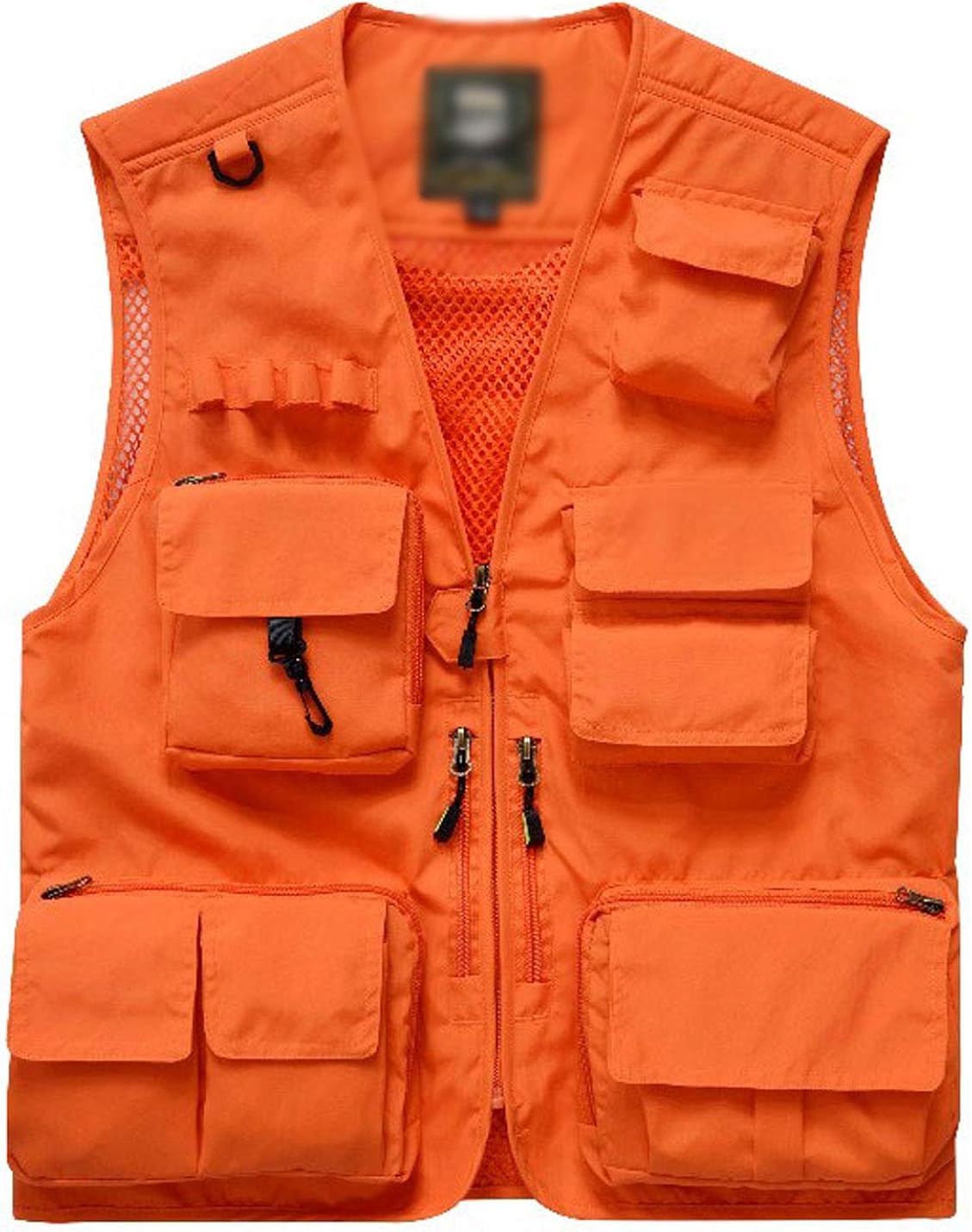 Flygo Men's Casual Outdoor Work Safari Fishing Travel Photo Cargo Vest Jacket Multi Pockets: Clothing