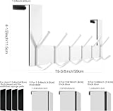 WEBI Over The Door Hook 6 Hooks White Door Hanger No Drilling view 2