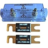 WindyNation ANL Fuse Holder + ANL Fuse (2pcs 300A Fuse)