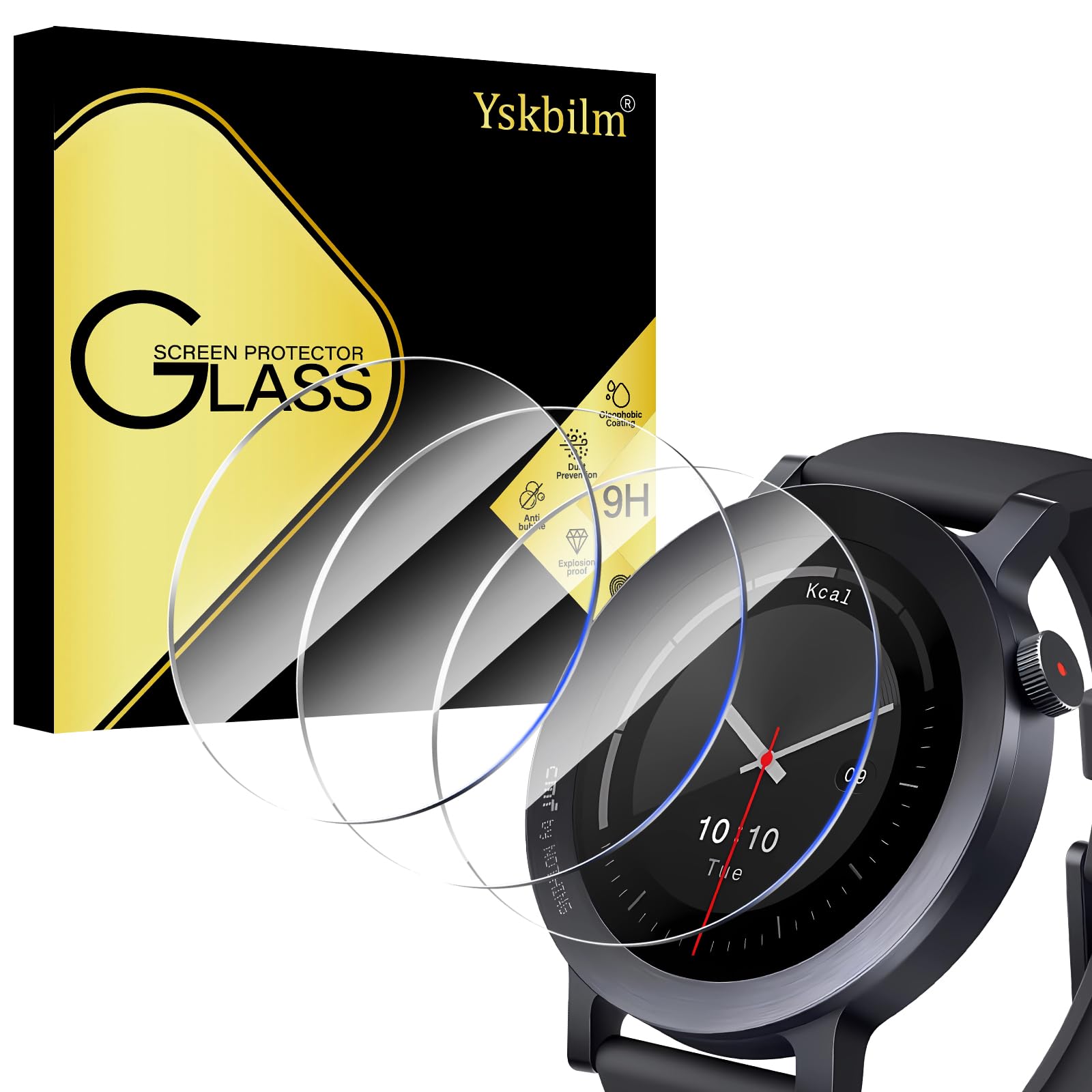 Photo 1 of Yskbilm ?3 Pack? for Nothing CMF Watch 3 Pro Screen Protector, [Anti-Scratch] 9H Hardness Tempered Glass Screen Protective Film