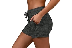 90 Degree by Reflex Soft Comfy Activewear Lounge Shorts with Pockets and Drawstring for Women
