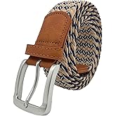 VONSELY Stretch Belt, Elastic Belts Braided Fabric Belt Colorful Woven Belts