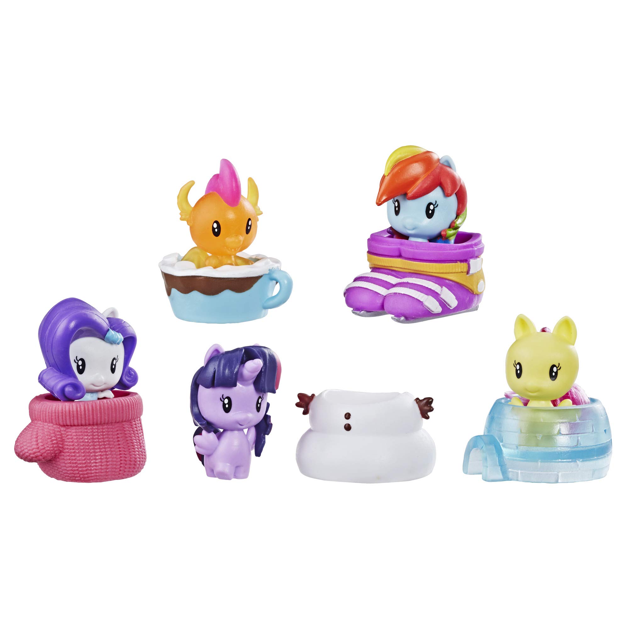My Little Pony Toy Cutie Mark Crew Series 4 Surprise Pack: Snow Day Collectible 5-Pack with 2 Mystery Figures, Kids Ages 4 and Up