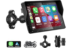 YZW CarPlay Motorcycle Screen with CarPlay Wireless Android Auto, 5 Inch IP67 Touch Screen, Portable IP67 Touchscreen, Motorc