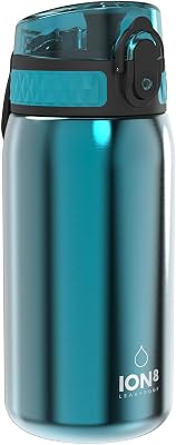 Botella Agua Inox Ligero para Niños, 400ml, Sin Aislamiento, a Prueba de Fugas, Fácil de Abrir, Cerradura Segura, Aptas para Lavavajillas, Fácil de Limpiar, Resistente a Rayones, Aqua