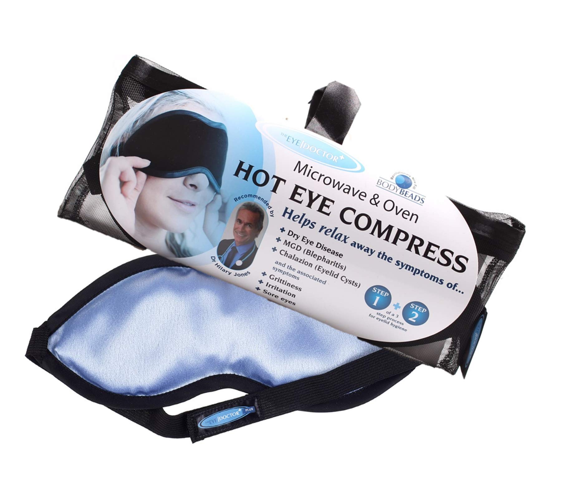The Eye Doctor Plus Treatment Pack + 20 Eyelid Wipes – Hot Eye Compress Heat Bag for Dry Eye, Blepharitis and MGD, Safe to Heat in a Microwave and Oven