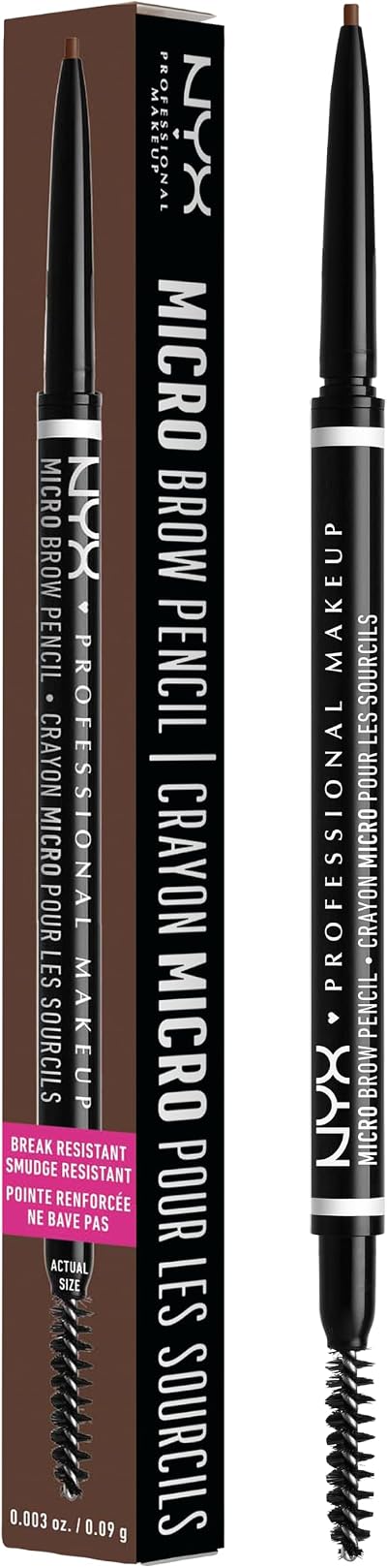 NYX Micro Brow Pencil Dual Ended Spoolie Chocolate Brand NYX PROFESSIONAL MAKEUP
