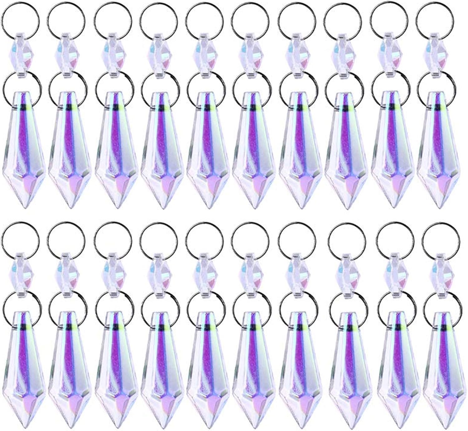 HDCRYSTALGIFTS 20pcs Colored Chandelier Crystal Prism