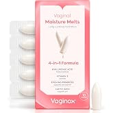 Vaginal Suppositories for Dryness, 20mg Hyaluronic Acid &amp; Vitamin E, 10 Ct | 4-IN-1 Moisture Melt: 20mg Hyaluronic Acid, Vitamin E, Evening Primrose Oil &amp; Lactic Acid. Hormone-Free. No Applicator. USA.