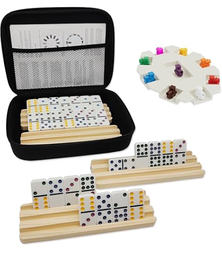 Juego De Dominó De Dobles 9 Con 55 Fichas – Incluye Caja Metálica, Perfecto Para Whist, Matador, Muggins Y Más