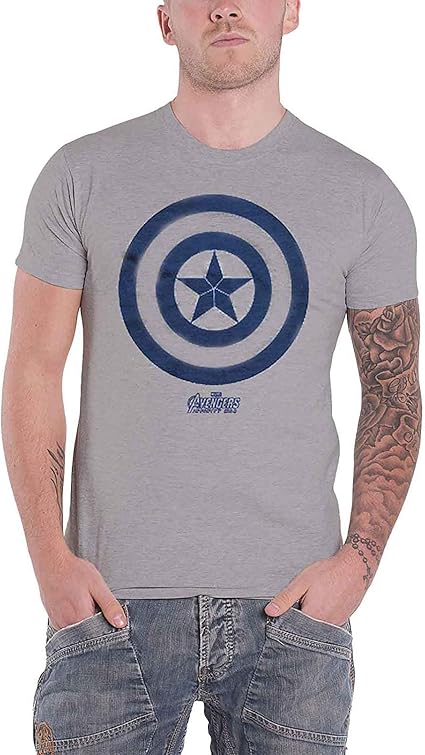 Marvel マーベル アベンジャーズ Captain America キャプテン アメリカ メンズ レディース Tシャツ 夏服 半袖 無地 通気性 ファッション ゆったり Tシャツ カットソー 通販 Amazon