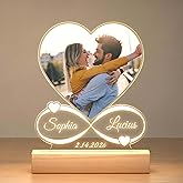 KoxSmar Custom Picture Frames, Personalized Photo Frame, Customized Picture Frames, Personalized Anniversary Photo Gifts for Women Men Her Him Girlfriend Boyfriend Couple Wife Husband