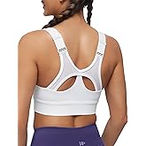 Yvette Adjustable Sports Bras for Women High Impact Front Zip Mesh Supportive Bras for Large Bust Plus Size