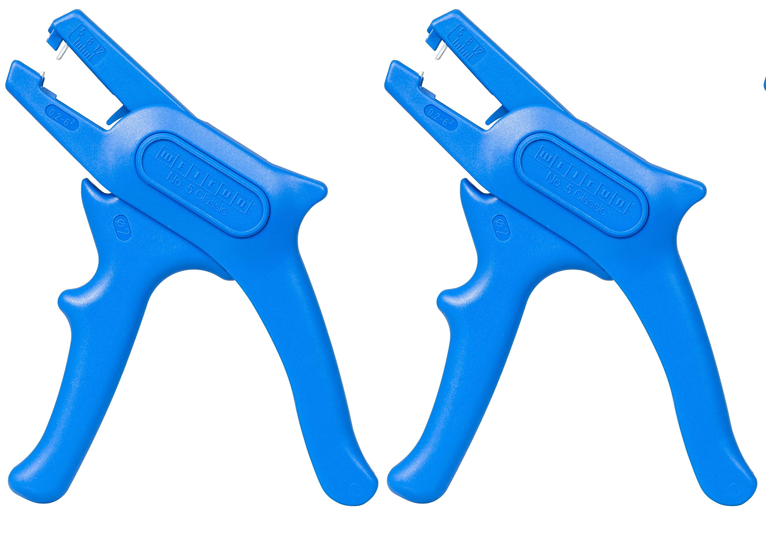 WEICON Wire Stripper No. 5 Classic | 2-Pack | Automatic Stripper for 0.2-6 mm² Wire Stripper with Side Cutter