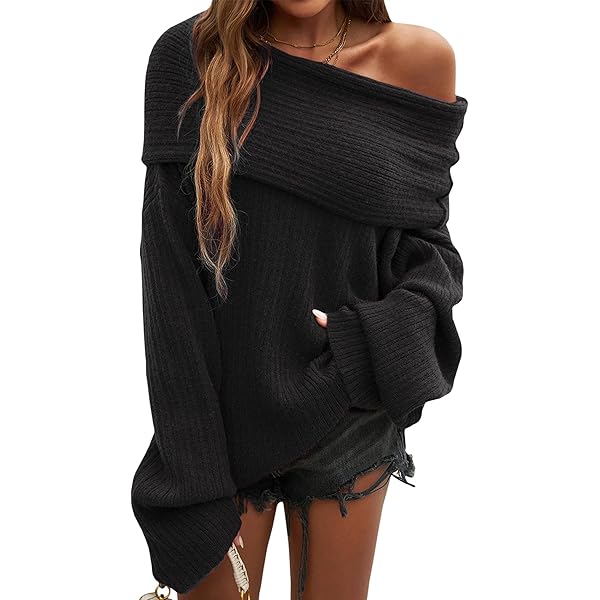 トップス celon off shoulder sweat Amazon.com: Womens Off Shoulder Sweatshirt Slouchy Long