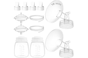 Gotocut 18mm Flange Kit Compatible with Spectra S1/S2/9 Plus/Motif Luna, Includes Flange 18mm, Bottles, Tubing, Valves, and Backflow Protectors